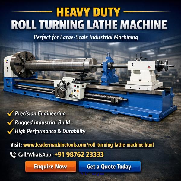 Roll Turning Lathe Machine Manufacturer in India | Heavy Duty & CNC Mo - Photo 1