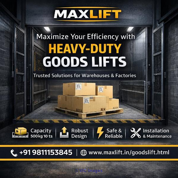 Goods Lift Manufacturers in Delhi NCR | Max Elevator - Photo 1