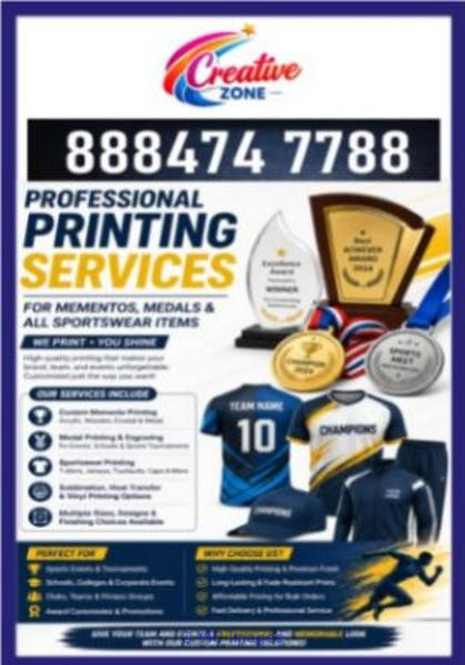 High-Quality Printing & Premium Finish | Memento | Medal | Creative Zo - Photo 1