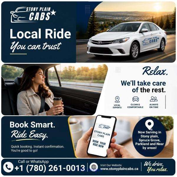 Quick & Affordable Stony Plain Taxi Booking - Photo 1